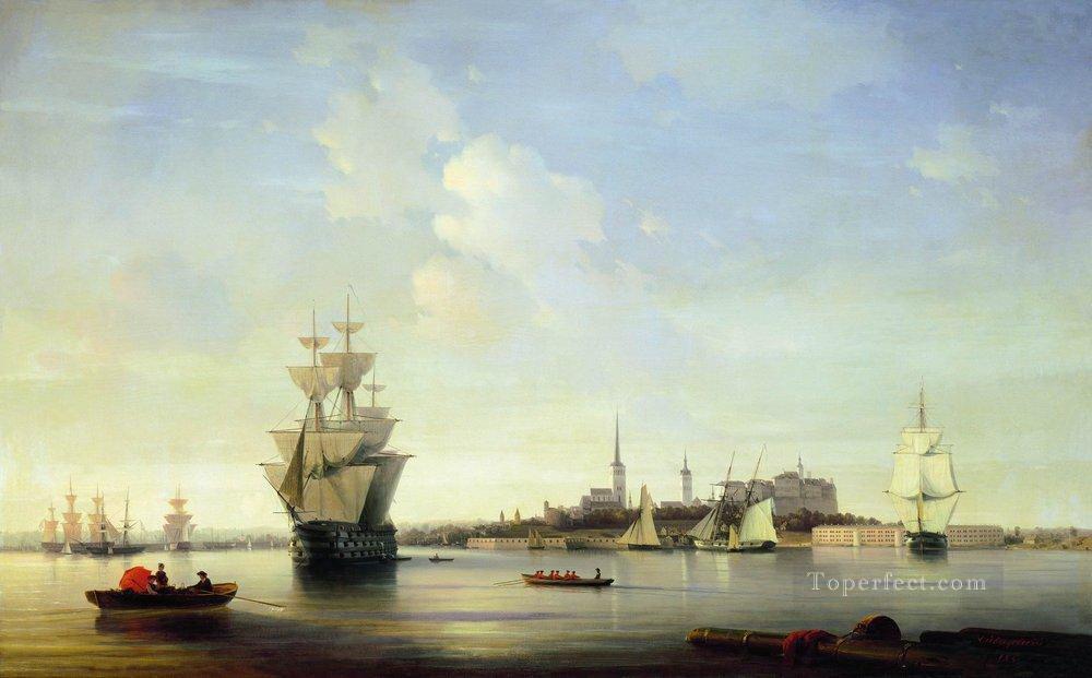 reval 1844 Romantic Ivan Aivazovsky Russian Oil Paintings